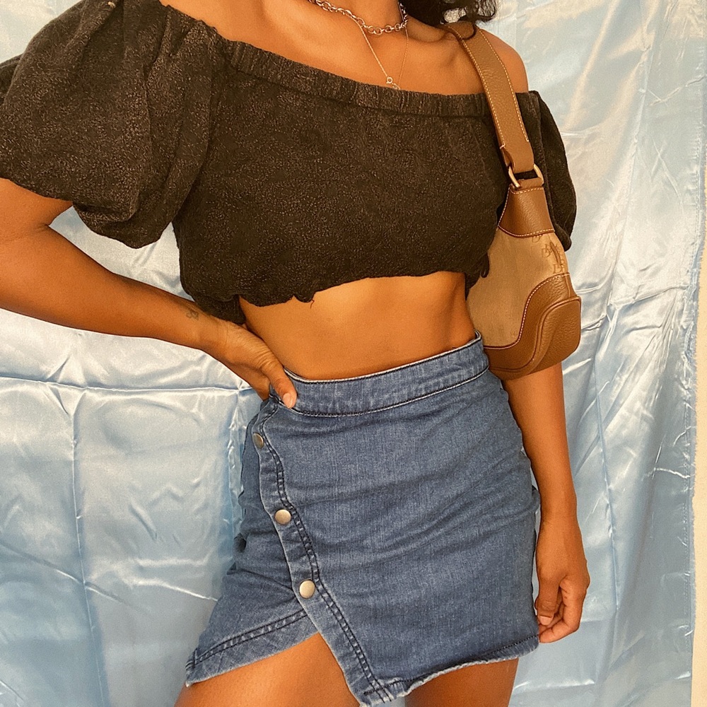 Free people asymmetrical denim skirt!!!